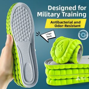 FUYOU | Mens Ultra Soft Shock Absorption Shoe Insoles Military Training Essential High Elasticity Comfortable Anti-Odor Artemisia