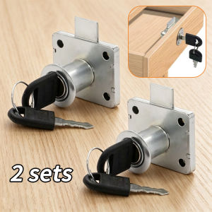2 Sets of Furniture Locks Office Desk Drawer Locks Cabinet Locks Locks with Keys Used for Bedside Tables Filing Cabinets