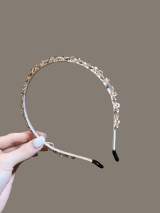 เครื่องประดับผมระดับไฮเอนด์สำหรับผู้หญิง วัสดุคริสตัล ทรงเรโทร สไตล์ฝรั่งเศส ตกแต่งผมสไตล์ฤดูร้อน เครื่องประดับผมแบบเข็มขัด