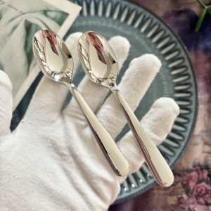 Thìa Cà Phê Bằng Thép Không Gỉ MCASSAB Mạ Chrome Sáng Bóng Kiểu Âu Dùng Để Trộn Thức Ăn Bằng Thép Không Gỉ 18/10