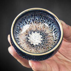 Silver Inlaid Chinese Handmade Teacup Zodiac Owner Cup Ceramic Gongfu Tea Set Single Cup Vintage Style Small Capacity