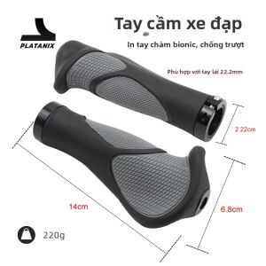 PLATANIX Tay Nắm Xe Đạp Tiện Dụng Dành Cho Xe Đạp Leo Núi MTB Tay Nắm Ghi Đông Chống Trượt Có Khóa Kèm Hỗ Trợ Lòng Bàn Tay Kẹp Hợp Kim 222mm
