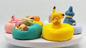 Takara Tomy | Hot Sale Pkm Eevee Sleeping Position Series Blind Box Sylveon Umbreon Flareon Jolteon Anime Desktop Decoration Model Toy Gift