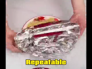 [SG Ready Stock] Aluminum Foil Food Cover Insulation Cover Elastic Food Insulation Cover Heat Retention Dust Bowl Lid
