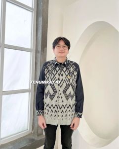 RAHAYU DRESS TENUN - BLACK SPRING - COUPLE BAJU TENUN
