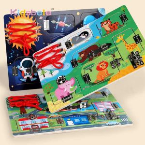 Busy Board Toy Learning Educational Montessori Sensory Toys For 2-5 Years Old Boy Girl Toddlers Animals Space Activity Board Toy