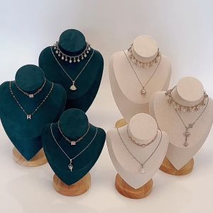 Necklace Chain Jewelry Bust Display Stand Portrait Model Neck Counter Display Stand