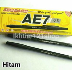 PULPEN /PEN/PENA STANDARD AE7 (12 pcs)3 Pcs 6 Pcs 12 pcs Merah Biru hitam & Campur