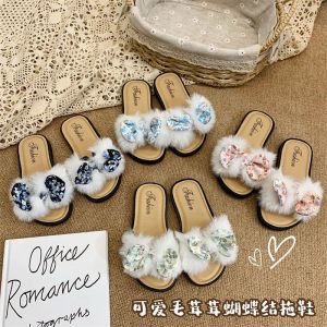 Dép Trẻ Em Mùa Hè Thời Trang Phong Cách Hàn Quốc Cho Bé Gái Dép Đế Bằng Có Thắt Lưng Thắt Nút Bướm Cho Bé Gái Dép Mẹ Và Con