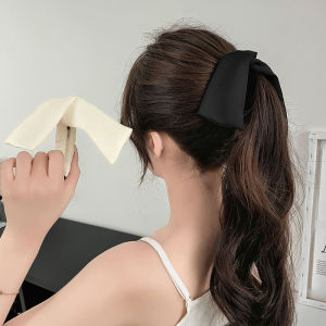 กิ๊บติดผมหางม้าขึ้นแถวหน้าดีไซน์หูกระต่ายสไตล์เกาหลีหรูหราสำหรับผู้หญิง กิ๊บติดผมแบบลำลองสำหรับตกแต่งผมด้านหลังศีรษะ