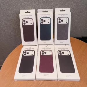 Ốp Lưng Điện Thoại iPhone 17 Pro Max/Air Bumper Chống Vân Tay Sạc Không Dây Từ Tính Magsafe Chất Liệu Sợi Carbon Màu Trơn Cao Cấp