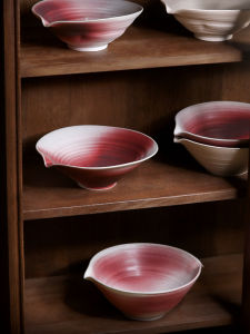 จิ้งจอกลายย้อนยุคสไตล์ญี่ปุ่น ชามผัดจีนขนาดใหญ่ ชามผลไม้ ชามสลัด ชามเครื่องดื่ม ชามเครื่องปรุง ชามเครื่องดื่ม เครื่องประดับตกแต่ง