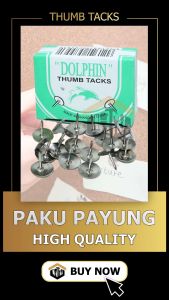 Paku Payung & Pines Thumb Tacks: 1 Kotak Kecil Termurah