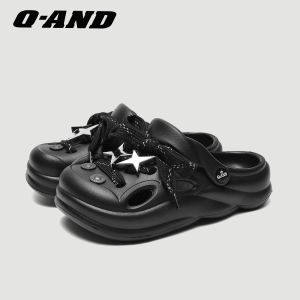 Giày Đế Bằng Đục Lỗ Chống Trượt QianDa Dành Cho Nữ Mùa Hè 2025 Giày Đi Biển Thời Trang Ngoài Trời Cho Cặp Đôi Giày Đế Bằng Đế EVA