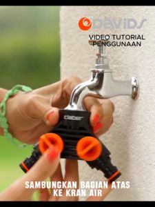 Sambungan Kran Air Konektor Selang Taman Stop Keran Double Cabang