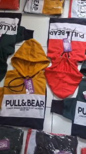 kaos kupluk pecah pola tangan panjang pria/kaos hoodie tangan panjang pecah pola pria