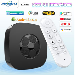 2025 New T1 Ultra Smart TV Box Android16 Rockchip RK3518 8G128GB Dual-Band WiFi 6 Bluetooth5.2 Google Voice Remote Media player