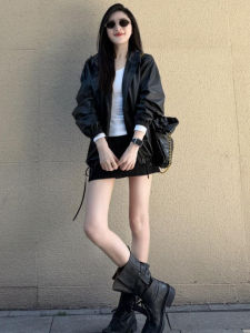 SHANGSHA | Unique Design Stylish Korean Style Cool Leather Jacket