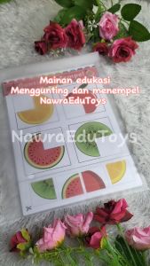 Mainan Edukasi Menggunting dan menempel Lembar aktivitas Gunting dan Tempel untuk anak