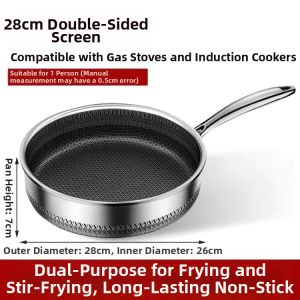 Honeycomb Stainless Steel Non-Stick Frying Pan
