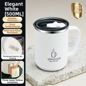 XIAOCHUSHU | Stainless Steel Mug Cover Office Tea Coffee Water Cup