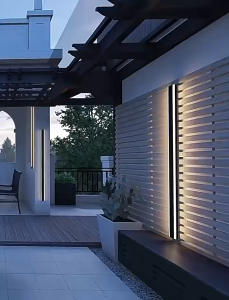 BABEDUO Outdoor Waterproof Linear LED Wall Light