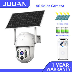JOOAN 4G Solar Camera Outdoor Surveillance Camera PTZ HD Color Night Vision Human Detection Waterproof Home Security Camera