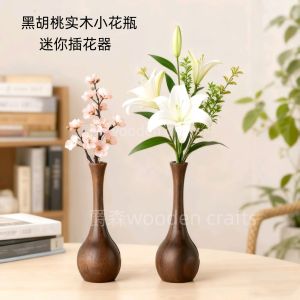 Đèn Gỗ Ô Tô Trang Trí Văn Phòng Đồ Thủ Công Gỗ Nhỏ Hạt Hoa Khô Chậu Hoa Gỗ Chậu Hoa Bằng Gỗ Nhuộm Gỗ Đồ Trang Trí