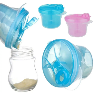 3-compartment Rotating Milk Powder Box Formul Dispenser Snacks for kids PP Food Portable Container Traval  Bottles
