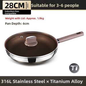 RONGCHUAN | No Stick Titanium Honeycomb Frying Pan