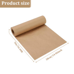 5/10M Brown Kraft Paper Roll Eco-Friendlys Wrapping Paper for Gift Box Bouquet Craft Degradable Packaging Materials