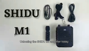SHIDU Wireless Voice Amplifier Voice Amplifier Lapel Microphone Mini Portable Voice Amplifier Megaphone Booster with Microphone Loudspeaker Speaker