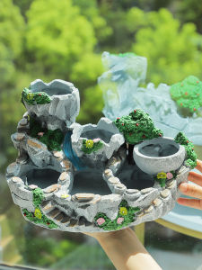 Large Diameter Creative Large Multi-Mouth Succulents Micro Landscape Landscape Combination Tea Table Decoration Indoor and Outdoor Balcony Layout