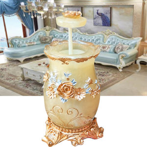 Elegant European Style Resin Hand Press Automatic Toothpick Holder Luxury Toothpick Box Storage Organizer for Home And KTV