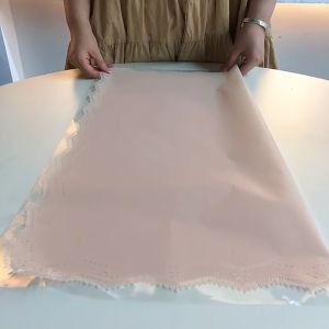 20 Lembar  Lace Frame Flower Wrapping Cellophane Paper Waterproof Kertas Buket Motif Renda Florist KB6170