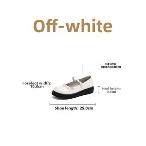 Josiny | White Princess Style Mary Jane Flat Shoes
