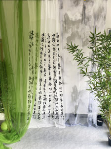 ผ้าตาข่ายปักลายดอกบัวสีเขียว ผ้าคลุมต้นไม้ ผ้าตาข่าย ตกแต่งงานแต่งงาน ตกแต่งฉาก วัสดุผ้าตาข่าย วัสดุผ้าตาข่าย