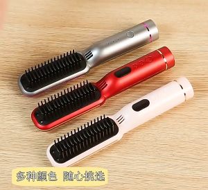 Electric Hot Comb Multifunctional Straight Hair Straightener Comb Negative Ion Anti-Scalding Styling Straightening Brush