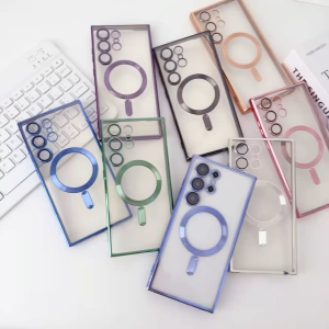 Case For Samsung Galaxy S25 Ultra / S25 / S25 Plus / S23 FE / S21 FE 5G / S24 / S24 Plus / S24 Ultra / S21 ultra / S21 Plus / S22 Ultra / S22 Soft Case MagSafe magnet wireless Clear