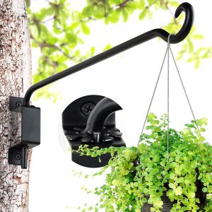 Rotatable Detachable Wall Mounted Lantern Hook Rack Garden Balcony Hanging Basket Stand Plant Pot Suspension Hook Bracket