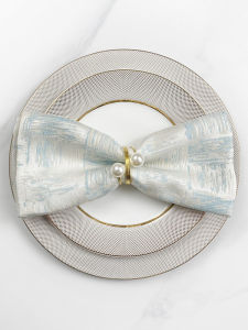 Nhà Hàng Khách Sạn Cao Cấp Polyester Khăn Ăn Bằng Sợi Grant Zhibo Miệng Vải Phong Cách Hiện Đại Tối Giản Khăn Vuông Bằng Sợi Không Rơi