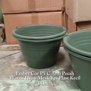 Ember Plastik Warna Hijau Serbaguna Ukuran Kecil 14 14 Inch Merk Yes Plast 1PCS 2PCS 3PCS 5PCS