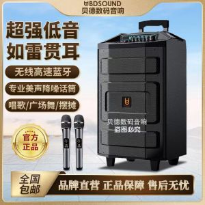 Bedou Superb High Power Outdoor Karaoke Square Dance Bluetooth Portable Mobile Pull Rod Speaker with Microphone