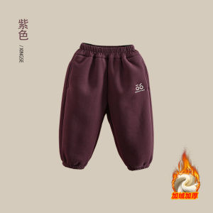 กางเกงวอร์มขนแกะหนาสำหรับเด็กผู้หญิง กางเกงขายาวลำลองฤดูหนาว 2024 กางเกงขายาวลำลองสำหรับเล่นกีฬาในช่วงฤดูหนาวสำหรับเด็กผู้หญิง
