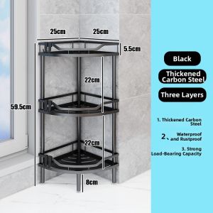 QIMAHUANGZI | Bathroom Corner Storage Rack 3-leg Multi-level