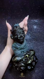 Thai Amulet 布週十面派虎頭魯士金身 Lersi Phu Jao Saming Prai Statue