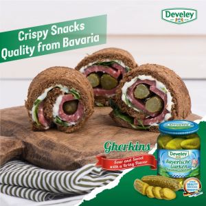 Develey (ดิวีเลย์) Bavarian Cornichons (แตงกวาดองเล็ก) 330 กรัม แพ็ค 3 ขวด