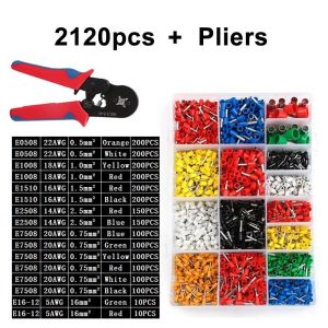 400-2120PCS Electrical Tube Insulated Terminal VE Tubular Crimp Terminals Wire Cable Connector Ferrules Terminal Connectors