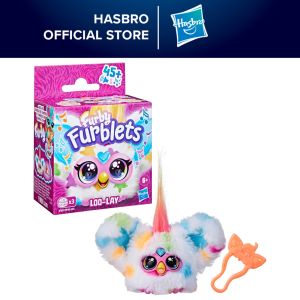 Furby Furblets Loo-Lay Mini Friend 45+ Sounds & Music Speaks Only Furbish Electronic Plush Toys for 6 Year Olds & Up Multicolor