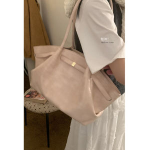 Large Capacity Womens Underarm Tote Bag Commuter Handbag Fashionable 2025 New Style Double Shoulder Strap Magnetic Buckle Closure